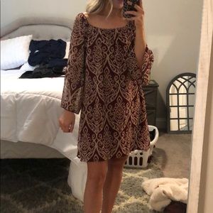 Boho Blu burgundy dress